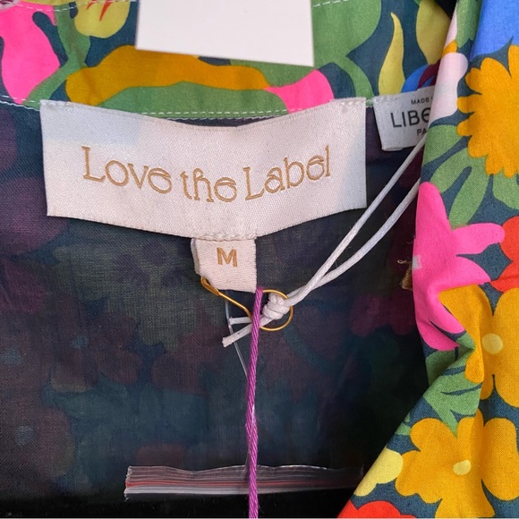 LOVE THE LABEL X Liberty Fabrics Marketa Mini Shirt Dress In Multicolor - Picture 6 of 8